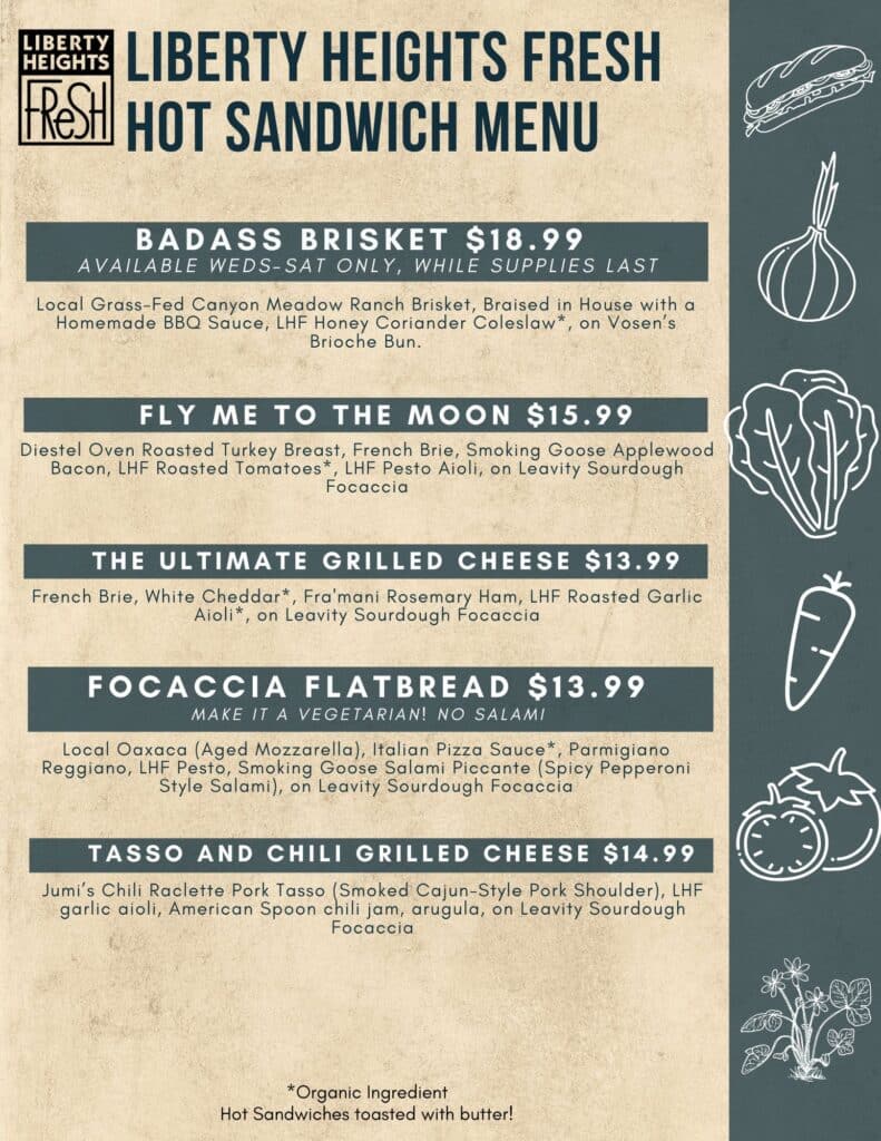 Sandwich menu 1